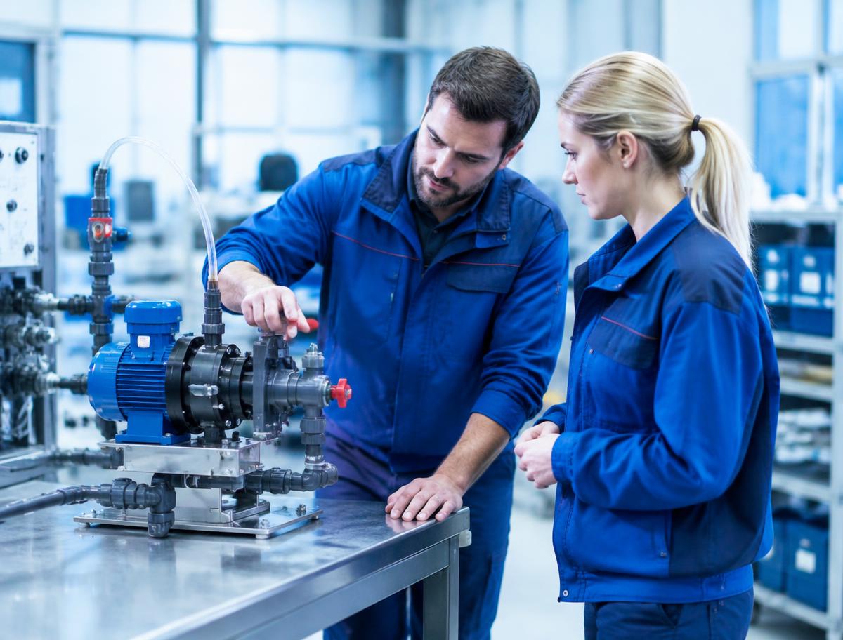 Specialisten van Meurs Process in de werkplaats