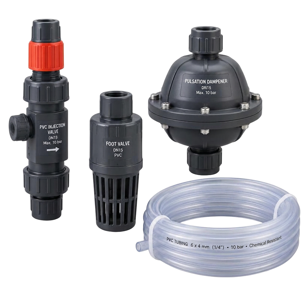 Doseerset toebehoren DN15